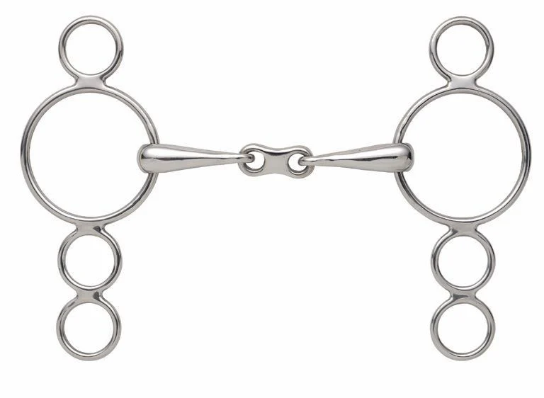 Shires Three Ring Dutch Gag With French Link